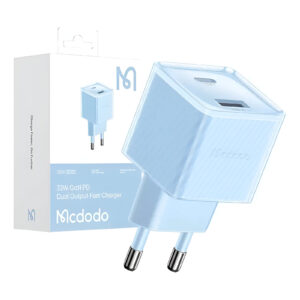 Cargador Rápido 33W GaN con Doble Salida USB-A y USB-C